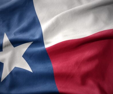 waving colorful national flag of texas state.